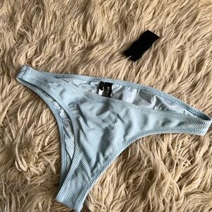 Nasty gal Light Blue Ribbed Bikini Bottom